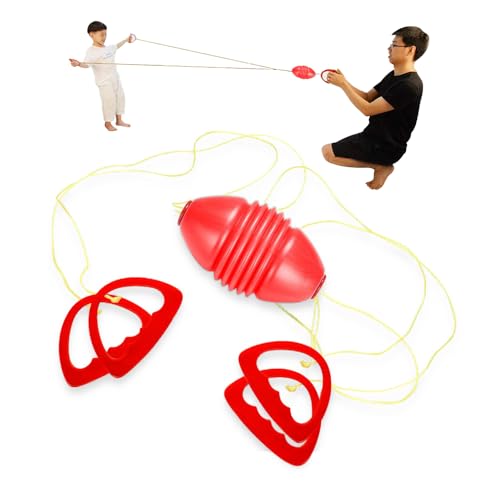 外遊び ロケットスライダー ジップボール ズームボール スライドボール 2人用 おもちゃ 公園遊びグッズ アウトドア (レッド)