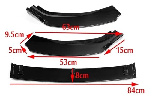 Kit carrosserie Golf 7 spoiler de pare-chocs avant avec diffuseur noir pour trajets urbains - 4