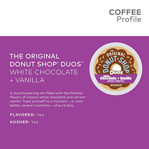 The Original Donut Shop Duos White Chocolate + Vanilla, Keurig Single Serve K-Cup Pods, 72 Count #TOP3