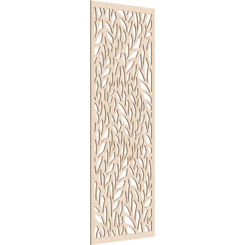Image of Ortonville Decorative Pierced Fretwork Wood Wall Panels, 29 3 /8 inchW x 74 3 /8 inchH x 1 /4 inchT, Red Oak