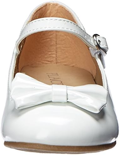 The Children's Place,girls,Toddler Bow Low Heel Shoes,and Toddler Dressy Low Heel Shoes,White,11 Toddler | Image 1