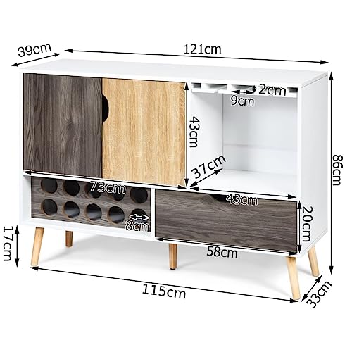 Mueble bufé de madera independiente con soluciones de almacenamiento 4