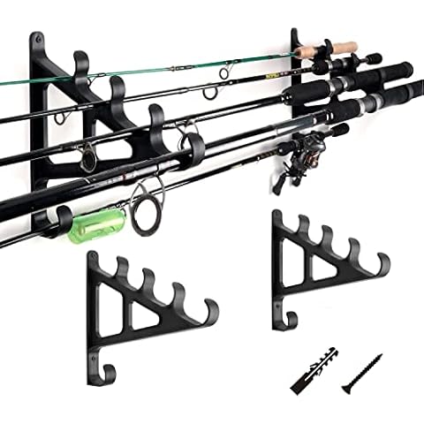 Horizontal Fishing Rod Rack for Wall Storage Cover