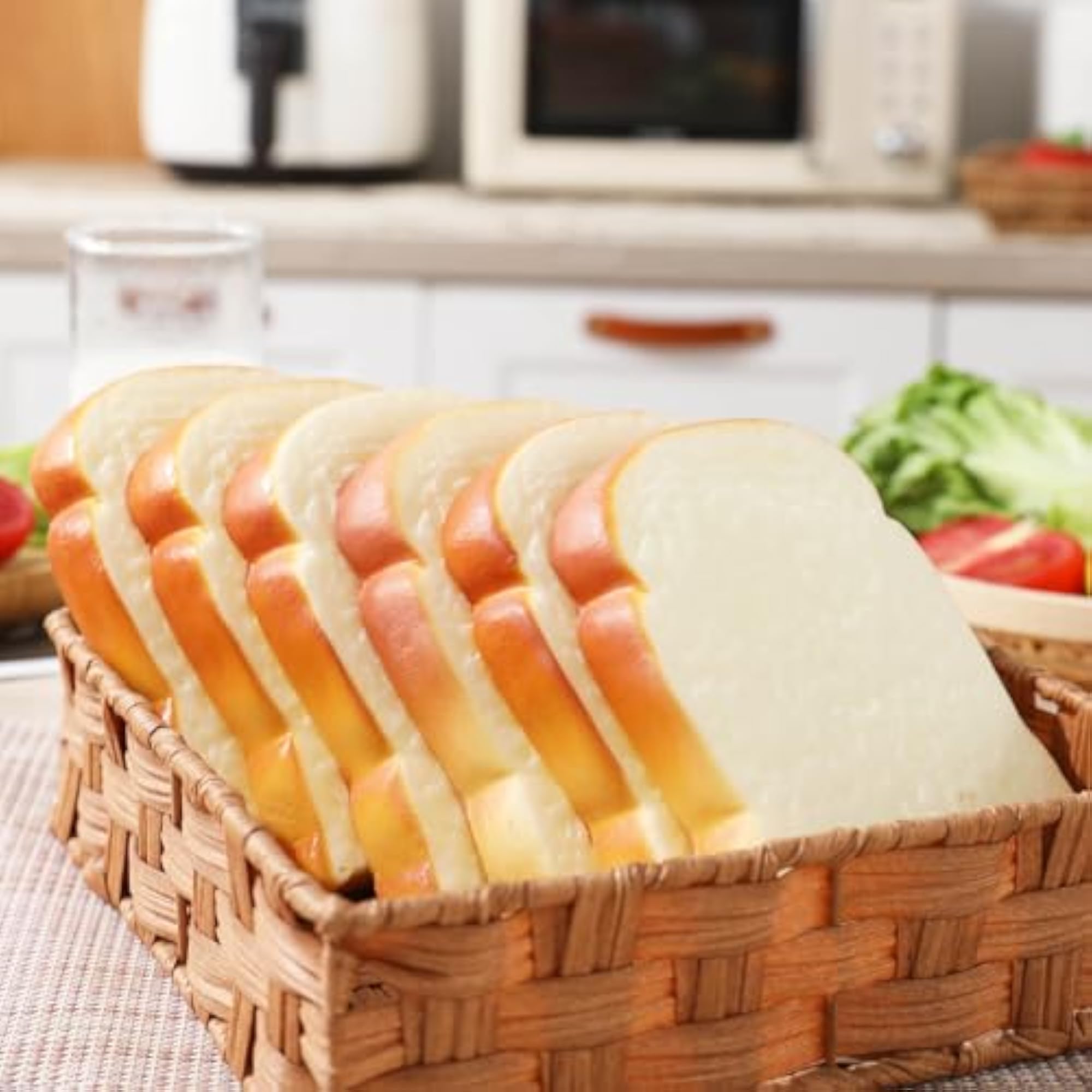 6pcs Artificial Bread Slices Set for Display Props
