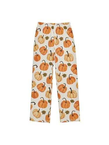 Pumpkins and Maple Leaf Boys Pants for Kids Jogger Pants with Pockets S