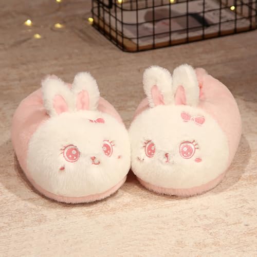 Image of Women's Cute Bee Bootie Slippers, Fuzzy Animal House Slippers with Heel, Warm Cozy Non-Slip Soft Sole for Indoor Comfort
