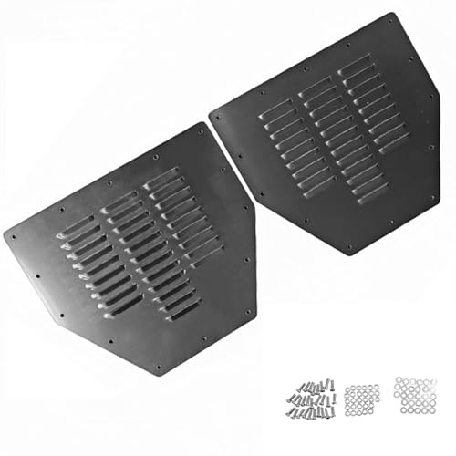 Fsehyue 2Pcs Aluminum Hood Louver Vent Cooling Panels Kit Replacement for Jeep Cherokee XJ 1988-2001 Silver