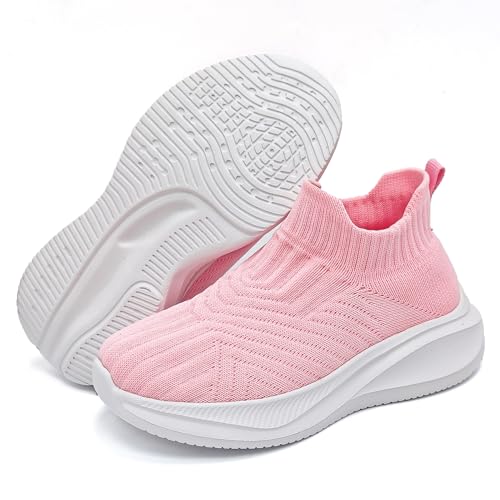 Umerigo Tênis infantil para meninas, meninos, sem cadarço, verão, casual, academia, caminhada, atlét