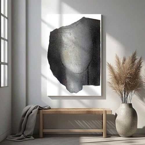 Affiche sur toile noir et blanc grand format 30x45 cm pour salon