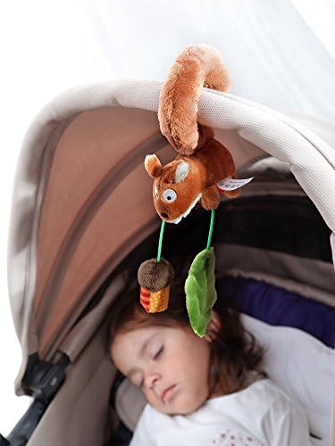 Sigikid 41010 Wiewiórka Tekstylny Klips Mobilny do Foteli Samochodowych, Brązowa