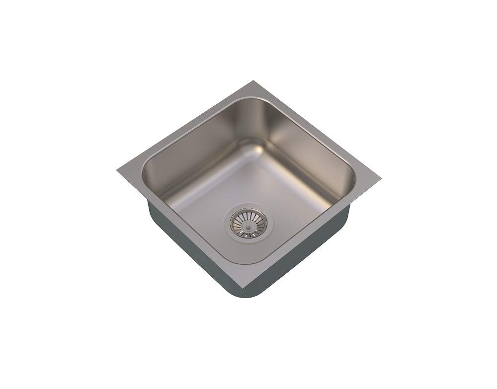 Carysil Elegance Single Bowl Stainless Steel Kitchen Sink 16x16x7 - Matt Finish (B019IS1W8I) Amazon Price History, Amazon Price Tracker