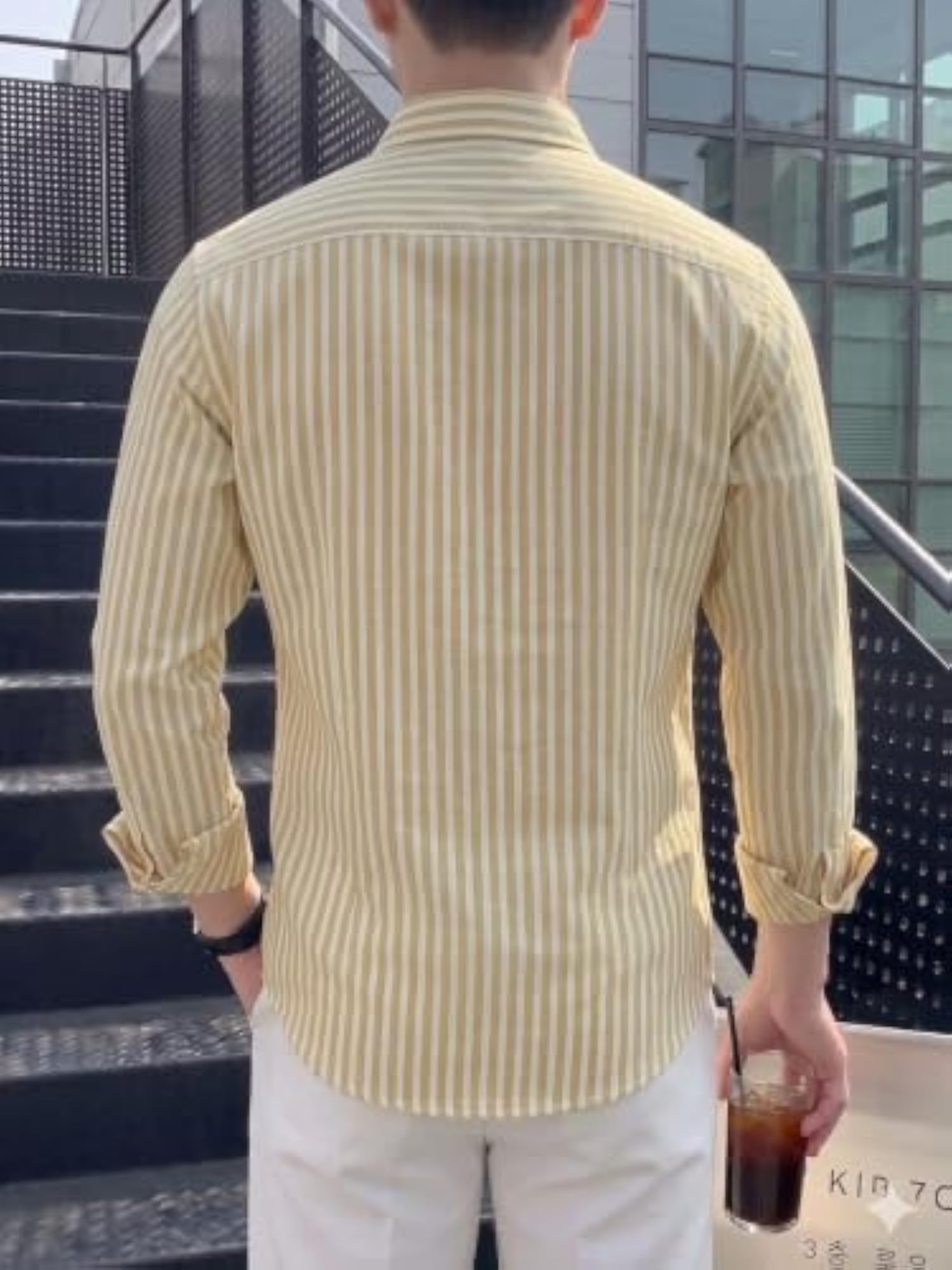 Men's Preiu Striped Casual Shirt Regular Fit
