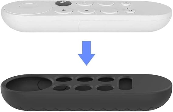 USTIYA Remote Case for Chromecast with Google TV Voice 4K HD Voice Control Cover (Black)