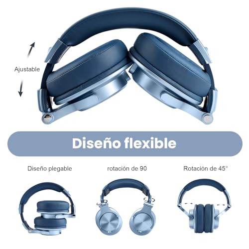 OneOdio Auriculares DJ Con Micrófono y Cancelación de Ruido, Cable Para PC, HiFi de Estudio Para Monitor de Grabación AMP, Guitarra, Piano, E-Drum, Azul Cielo - imagen 7