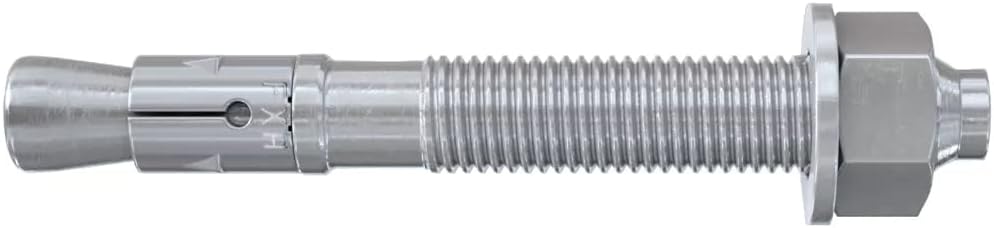 523135 FXA Through Bolt Wall Anchor 10/50 x 125 mm, Zinc Plated, Set of 20 Pieces