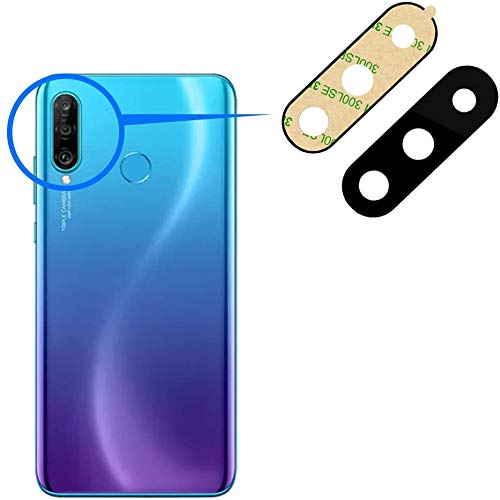 2 Pezzi Vetro Lente Posteriore Per Huawei P30 (ELE-L29) Con Adesivo Preinstallato – Kit Di Riparazione Con Strumenti Per Sostituzione Facile