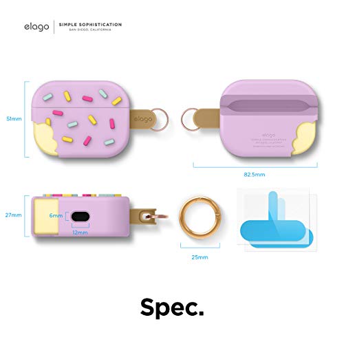 Elago Ice Cream Airpods Pro Case With Keychain Designed For Apple Airpods Pro Case (Blueberry) #TOP7