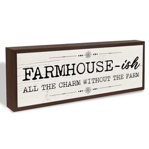 Country Style Wood Decor, Farmhouse-ish Sign, Framed Wooden Wall Plaque,