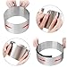 Meichu Adjustable Cake Ring 2 Pack, 6 to 12 Inch Stainless Steel Mousse Cake Mold Ring with scaling for Kitchen DIY Pastry, Square and Round