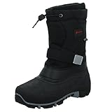  Sneakers Kinder Stiefel ZW-003-BK Allwetterstiefel Winterboots Warmfutter Ngg-Tex Schwarz Größe 29 EU