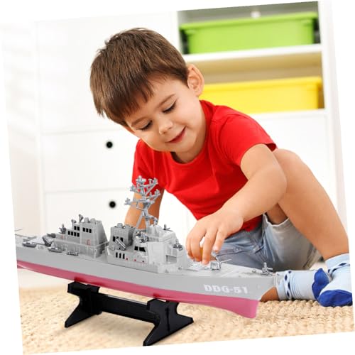 Modèle de bateau militaire en plastique résistant ORFOFE pour décoration - 6