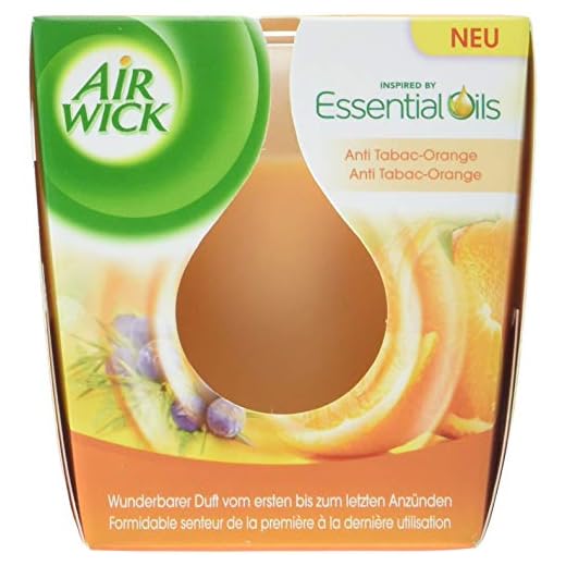 Air Wick Lot de 6 bougies parfumées anti-tabac Orange