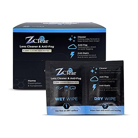 Anti-Fog Disposable lens Wipe | Easy to Use Lens Cleaner | Anti Static for Glasses | Eye glasses | Goggles | Sunglasses | Anti Reflectives | Swim Goggles | Visors | Scuba Mask | VR | Eyeglasses Cover