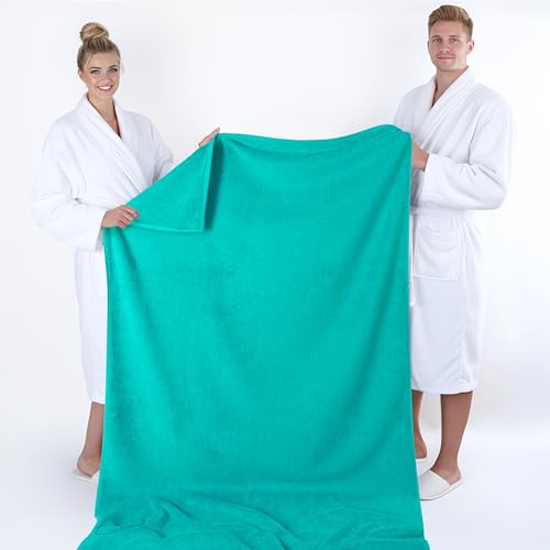 American Soft Linen Übergroßes Badetuch für Badezimmer, 100% Baumwolle, türkisches Jumbo-Badetuch für Erwachsene, 100% Baumwolle, 101… – Ansicht 5
