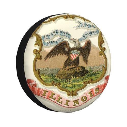 National Emblem of Illinois Spare Tire Cover Trailer Tire
