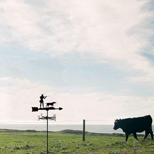 Girouette Chasseur en métal robuste pour toit résistant aux intempéries