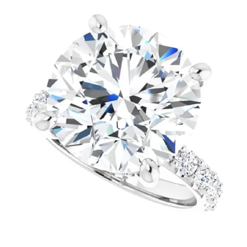 8 | 10 | 12 Ct Moissanite Engagement Ring & Wedding Bridal Rings Set In 10k 14k 18k Gold & 925 Sterling Silver Anniversary Ring for Women2