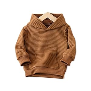 PATPAT Toddler Hoodies Boy’s Hooded Sweatshirt with Pocket Solid Color Pullover Hoodies for Toddler Boy 18M-6T