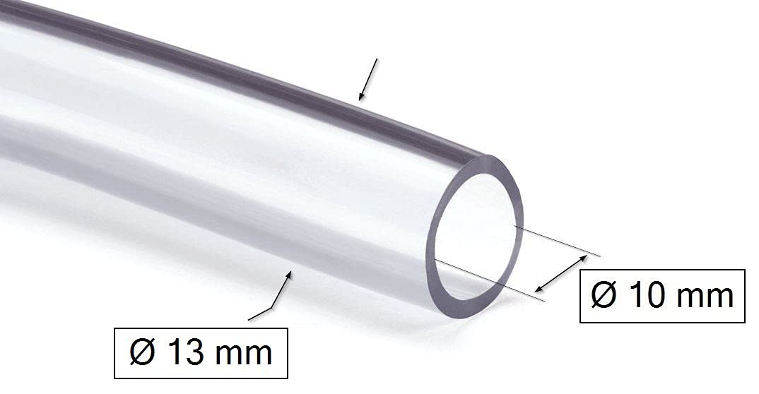 KOTARBAU® Manguera de Combustible Transparente, 10 mm x 50 m, Tubo de PVC para la conducción de líquidos, Agua, Aire, Gasolina, Tubo para Acuario, Manguera técnica Flexible