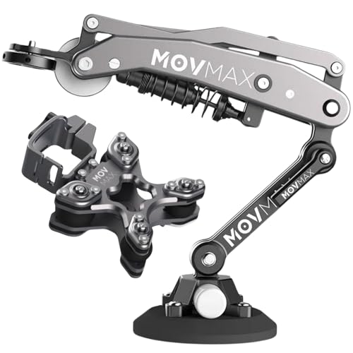 Image of MOVMAX Blade Arm with Vibration Isolator Bundle Kit Compatible with Pocket 3 – Vehicle Suction Mount Arm with Counterweights and 1/4"-20 Camera Mount for Stabilized Filming