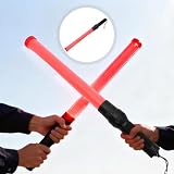 NULYLU 3 Sztuki Częściowa Różdżek LED Do Kontroli Ruchu Drogowego Wodoodporna Różdżka Sygnalizacyjna z Bateriami Trwała Latarka Bezpieczeństwa Do Nocnej Ochrony Lotnisku i Parkingu