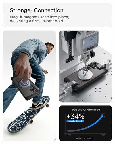 Image of Spigen for Galaxy S26 Ultra Case, Tough Armor MagFit [Kickstand] [Compatible with MagSafe] [Military-Grade Protection] - Gunmetal