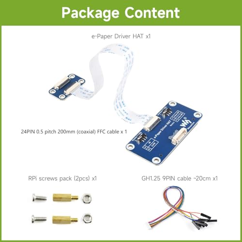 Waveshare Universal e-Paper Driver HAT Supports Various SPI E-Paper Raw Panels Compatible with Raspberry Pi and Jetson Nano