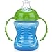 Nuby 2-Pack Two-Handle No-Spill Super Spout Grip N' Sip Cups, 8 Ounce (Red & Blue)
