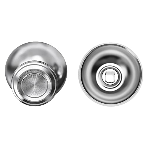 Extremerate Custom Silver Metal Thumbsticks For Ps5 Controller, Replacement Aluminum Analog Stick Joystick For Ps4 Controller - Controller Not Included #TOP4