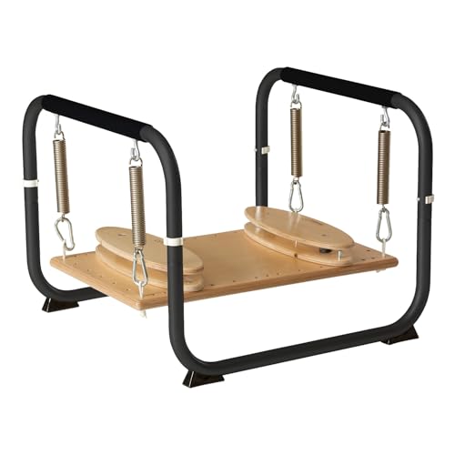 Pedalo Stabilisator-Set Sport | Sensorik Training Balance Board & Wippe | Für Koordination und Haltemuskulatur | Bis 150 kg | 60x35 cm | Anti-Rutsch Matte | Holz Natur