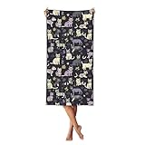HGFVY Toalla de baño Goth Spooky Home, toalla ligera de secado rápido, ideal para gimnasio, viajes, campamento, piscina
