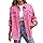 Générique Veste En Jean Femme SurdimensionnéE BoutonnéE Ourlet Effiloché Manches Longues Avec Poches Boyfriend Vintage Ample Extensible Style Camionneur Demi-Saison Transition