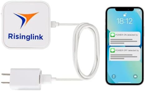 Risinglink Power Failure Alarm, Power Failure Detector, with Email, Text Message, and Audio Alerts(2nd Generation)