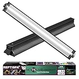 T5 HO UVB Lighting Combo Kit, Reptile Light Fixture with Fluorescent Light Bulbs, Tropical Light for Reptiles...