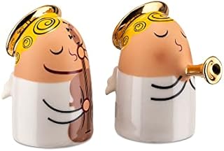 Alessi 4.5 x 3 cm Angels Hand-Decorated Porcelain Figurines, Set of 2