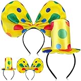 Léger et confortable : le chapeau et le bandeau sont légers, ce qui les rend faciles à porter pendant de longues périodes. coiffe de clown amusante, bandeau de clown