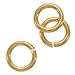 Beadaholique JUMPLOCK Jump Rings, Round 6mm 18 Gauge, 6 Pieces, Gold Filled