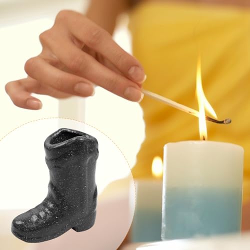 Cowboy Boot Match Holder, Cute Ceramic Boots Match Holder Match Matchstick Storage Jar with Striker Matchstick Boot for Candle Ceramic Boot Match Holder for Kitchen Bathroom Interior Decoration(black) - Cosy Home Interiors Cowboy Boot Match Holder, Cute Ceramic Boots Match Holder Match Matchstick Storage Jar with Striker Matchstick Boot for Candle Ceramic Boot Match Holder for Kitchen Bathroom Interior Decoration(black) - Image 5