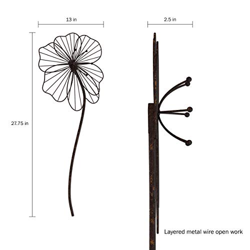 Lavish Home 80-WALLA-11 Wall Decor - Metal Layered Wire Flower Sculpture thumb #6