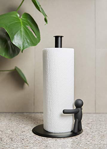 Porta Papel Toalha Buddy Cor Preto Em Aco Umbra Preto